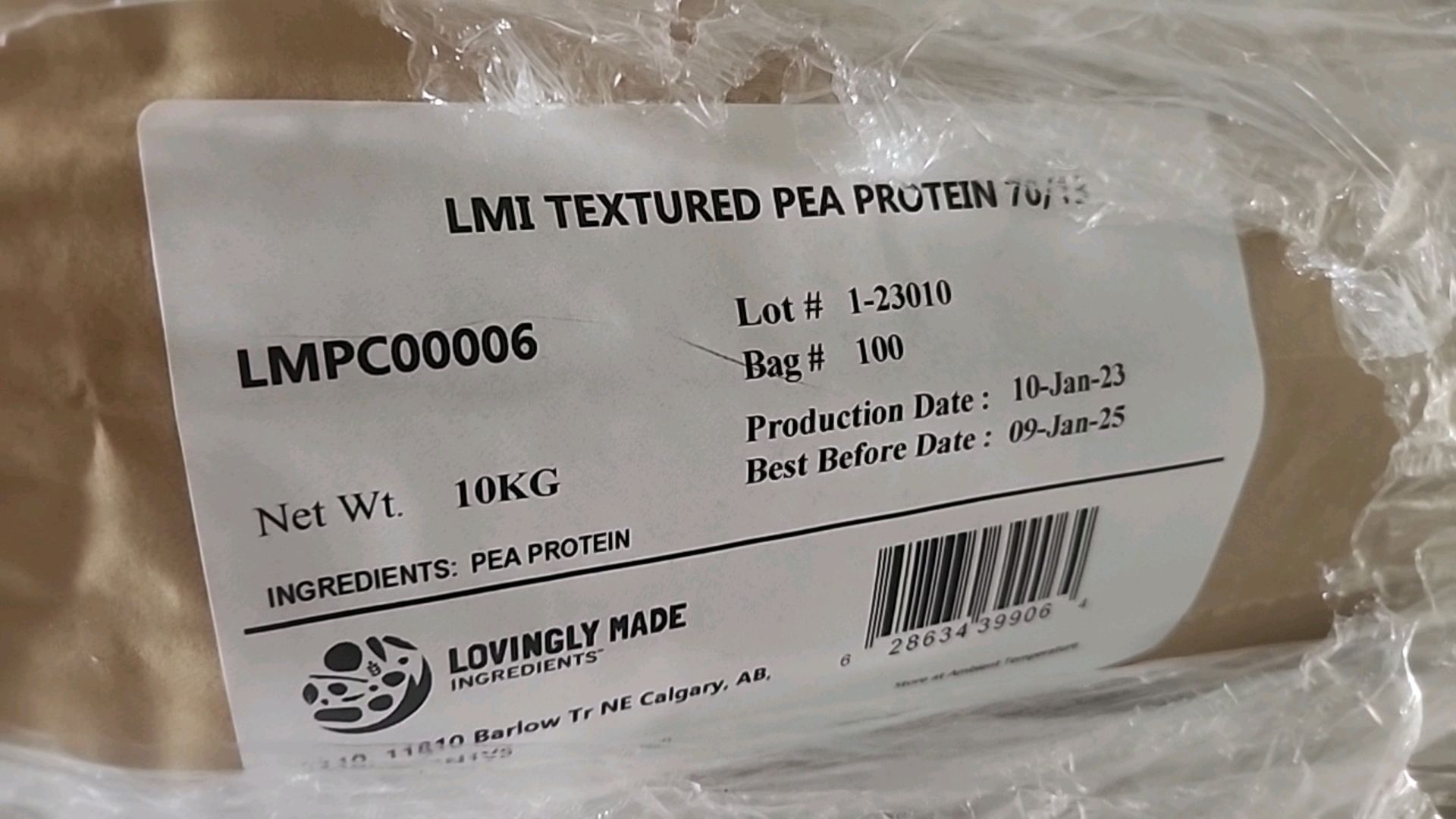 (3 pallets, 70 bags/10 kg ea. = 700 kg) Lovingly Made textured pea protein 70 percent [Loc. - Image 2 of 2
