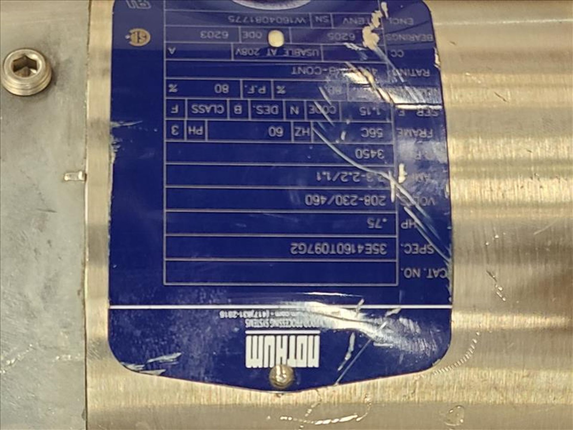 misc. stainless steel motors and gearmotor (9) total [Loc.Maintenance Dept.] - Image 5 of 6