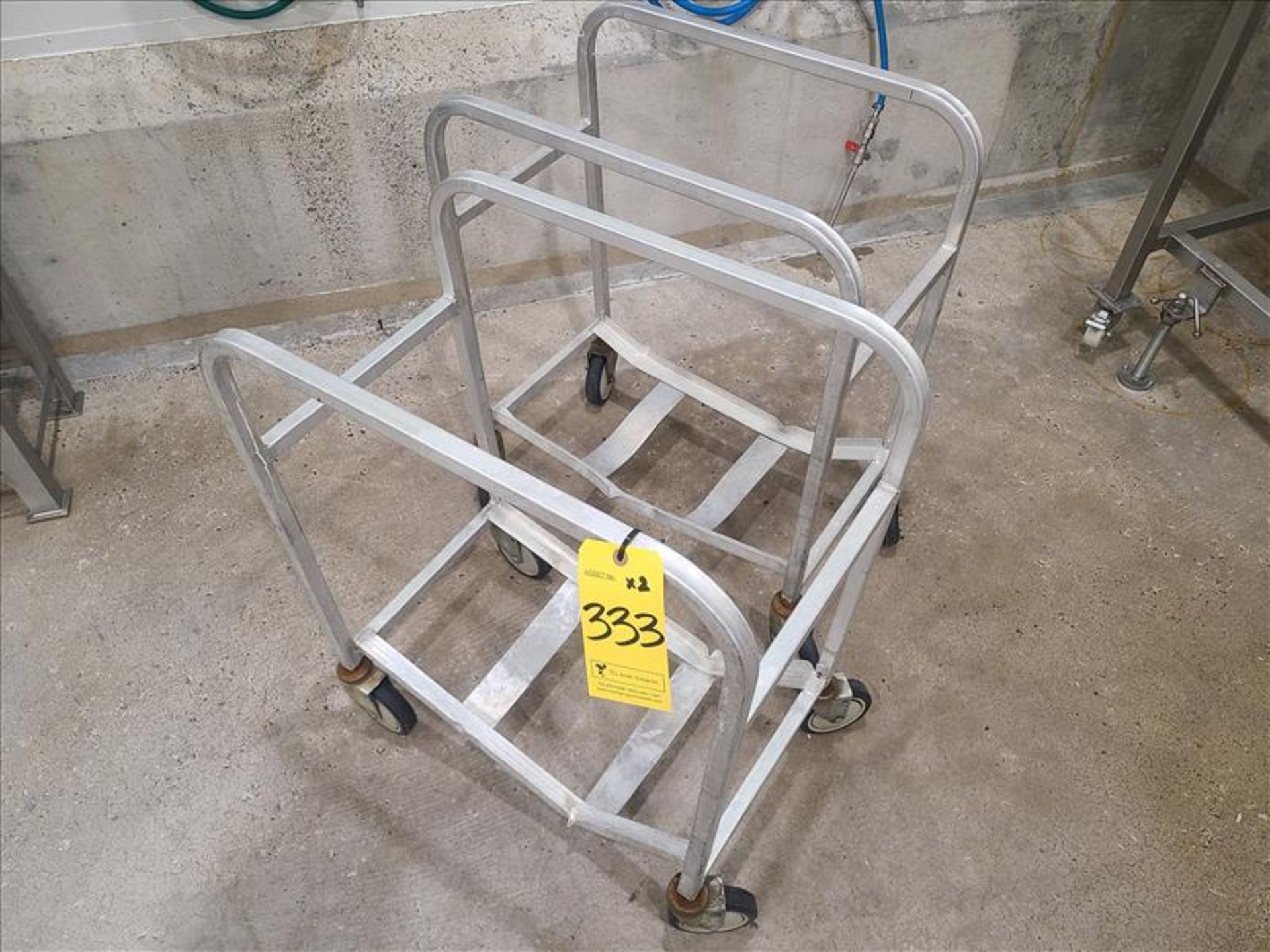 (2) Aluminum Carts [Loc.Extrusion Room]