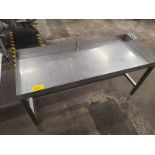 Table, stainless steel, approx. 24 in. x 58 in. [Loc. Line2]