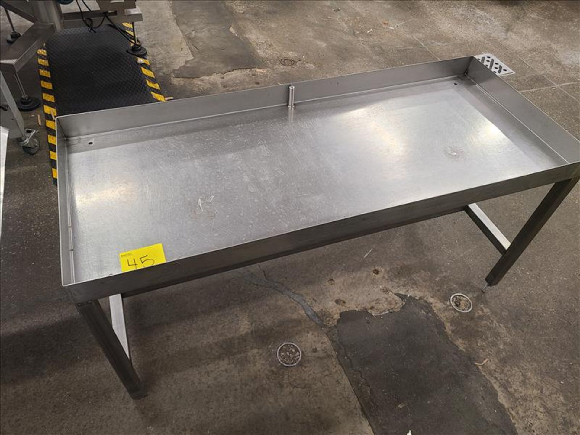 Table, stainless steel, approx. 24 in. x 58 in. [Loc. Line2]