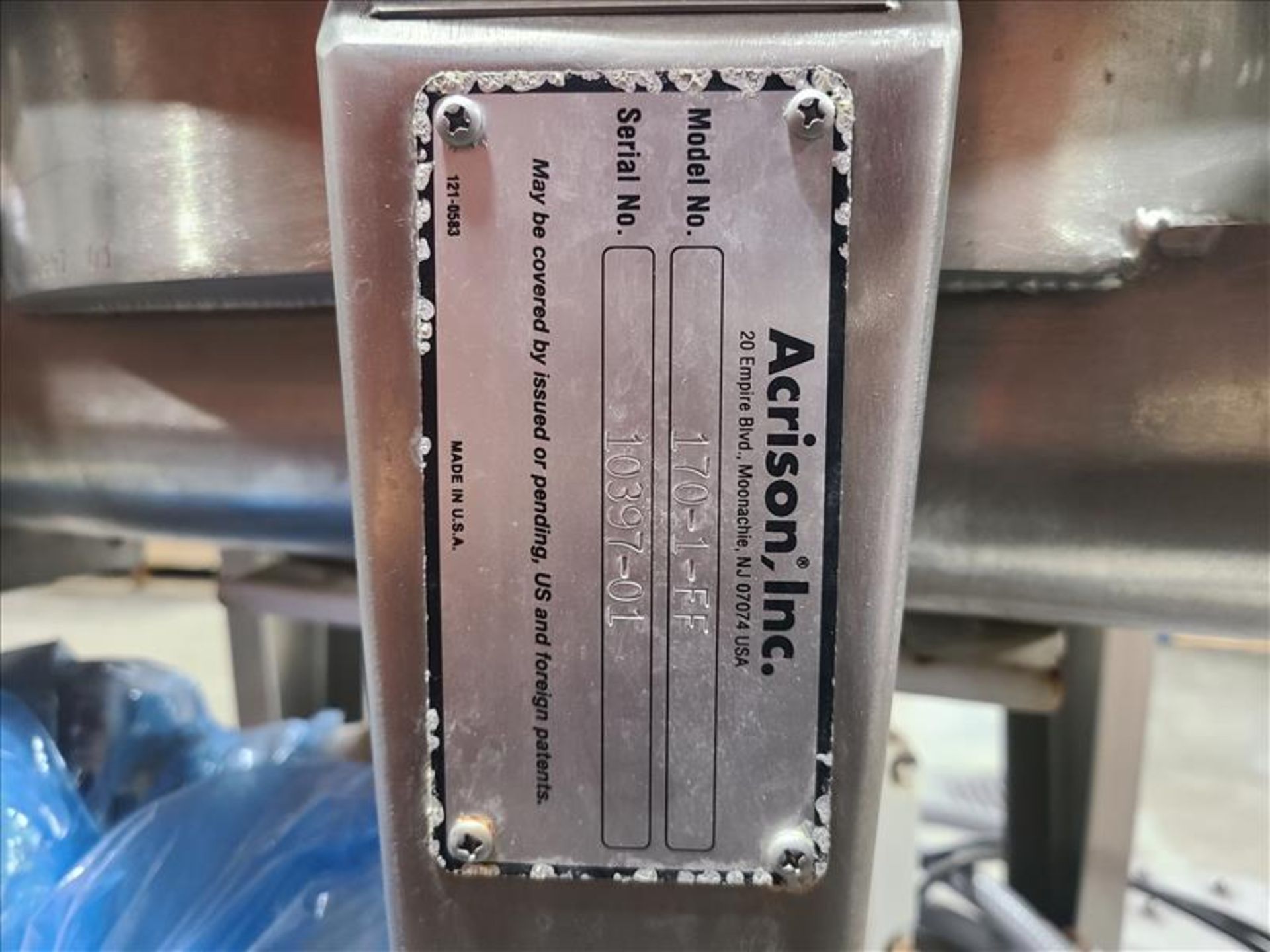 Acrison Dry Solids Volumetric Feeder, mod. 170-1-FF, ser. no. 10397-01, w/single auger [Loc. - Image 8 of 8