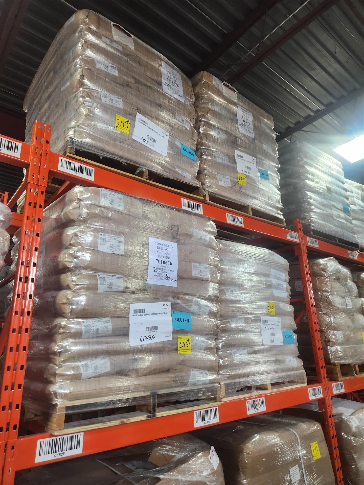 (4 pallets, 205 bags/50 lbs ea. = 10000 lbs) hot chicken batter LS 7010676 non-GMO [Loc.Warehouse]