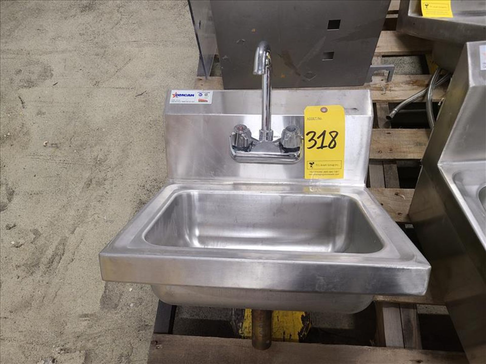 Omcan hand sink w/faucet, stainless steel [Loc. Cooler]
