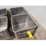 (2) Vemag buggies, stainless steel, approx. 24 in. x 24 in. x 20 in deep [Loc.Raw Materials-