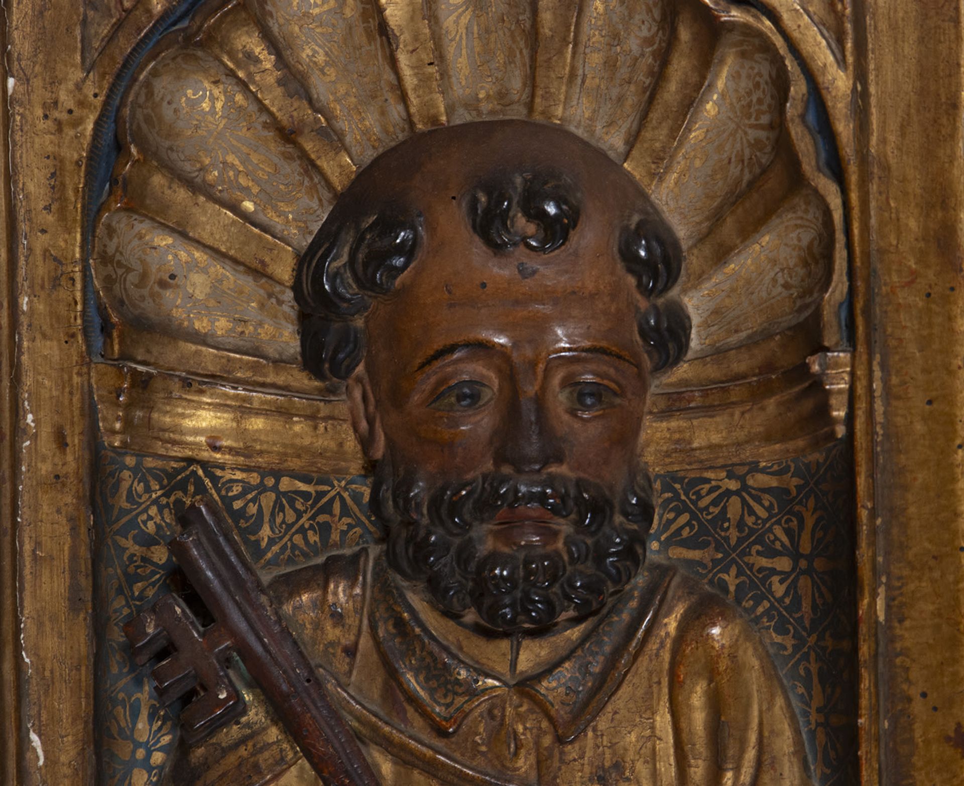 Magnificent Late-Gothic Altar Frontal, Flemish Gothic Master active in the North of Castile in the s - Image 6 of 11