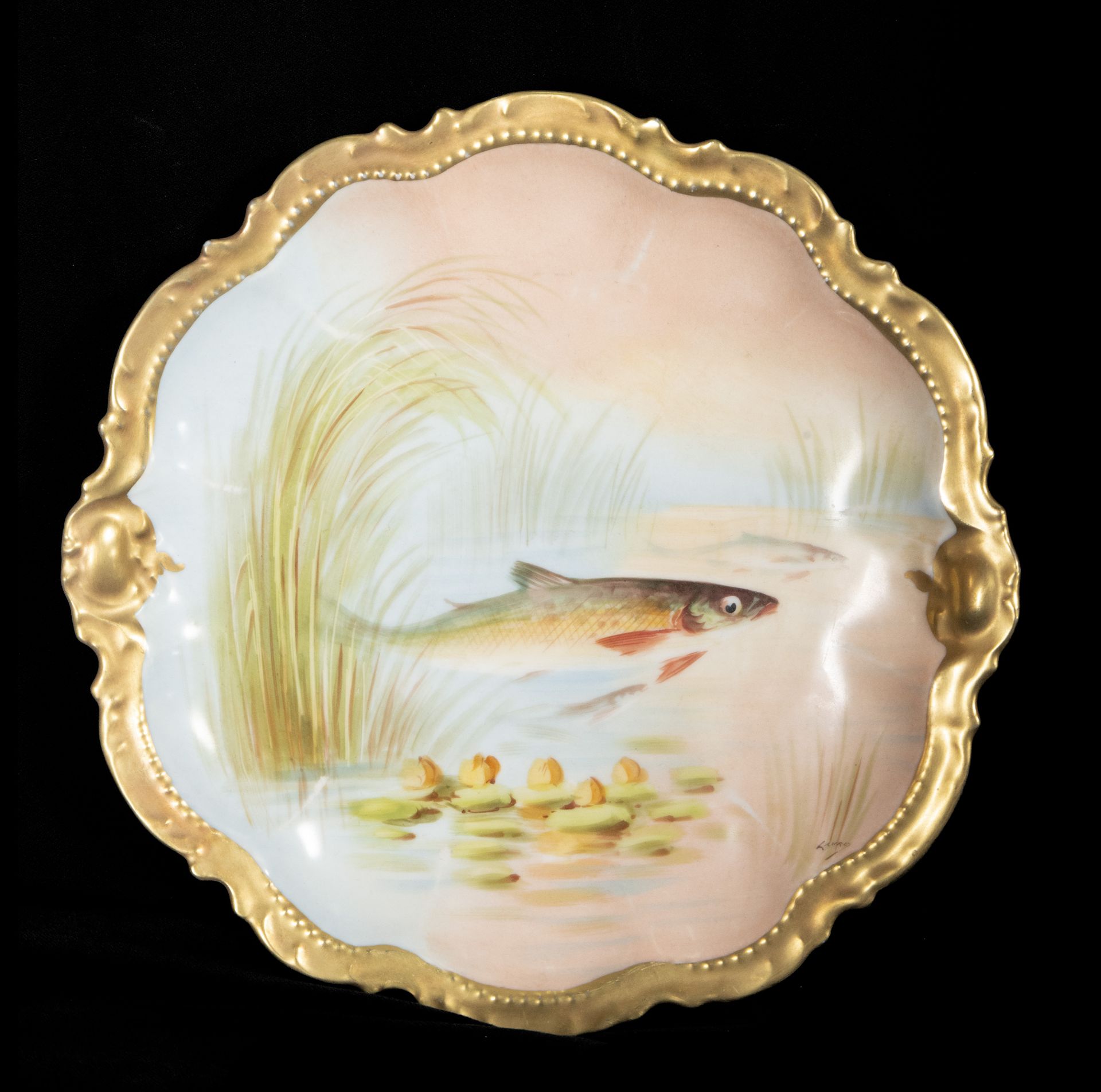 19th Century Limoges Porcelain Fish Dinnerware Set by the Count of Artois, 19th Century - Image 4 of 12