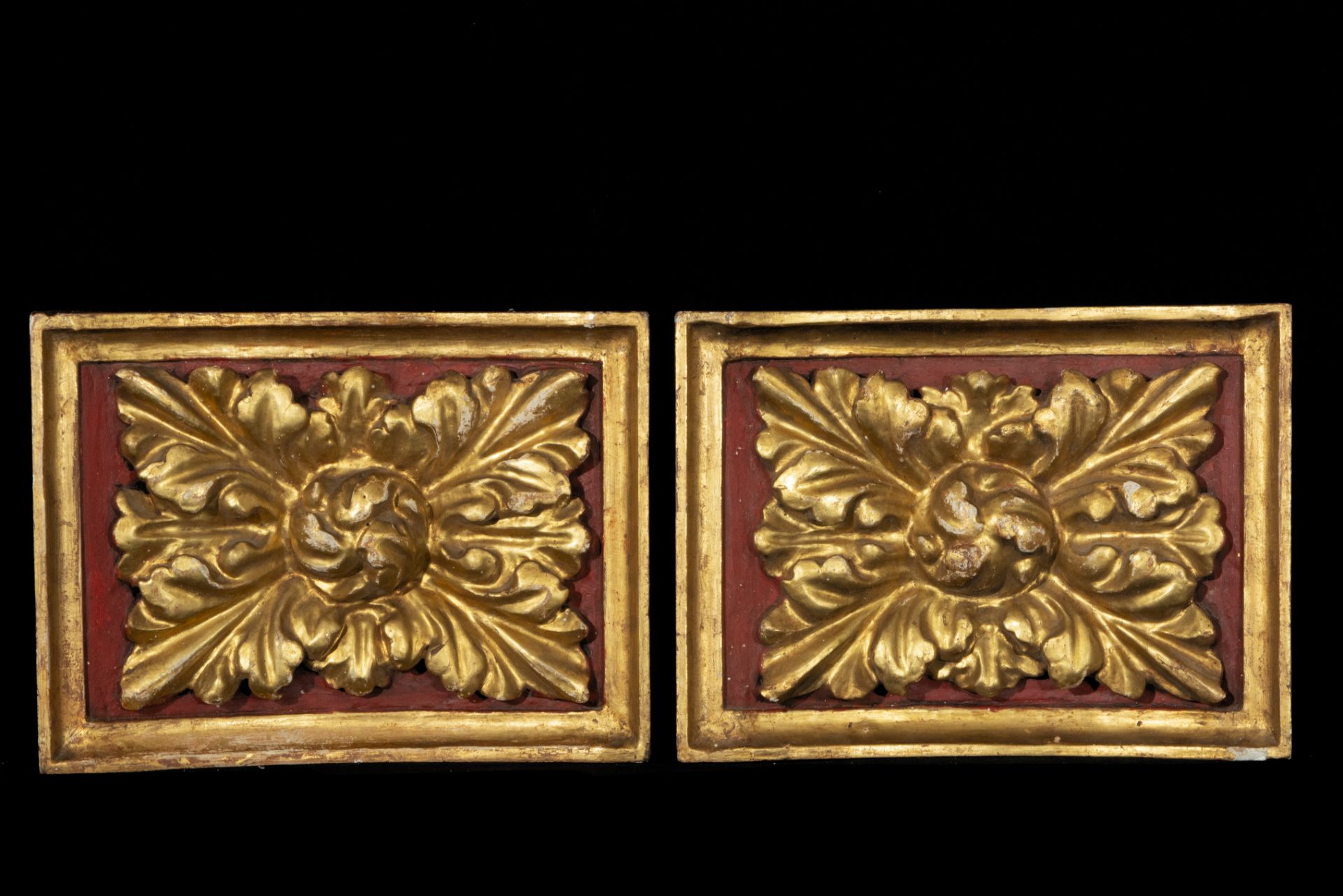 Pair of coffered ceiling elements, 16th century, Renaissance school of Portugal