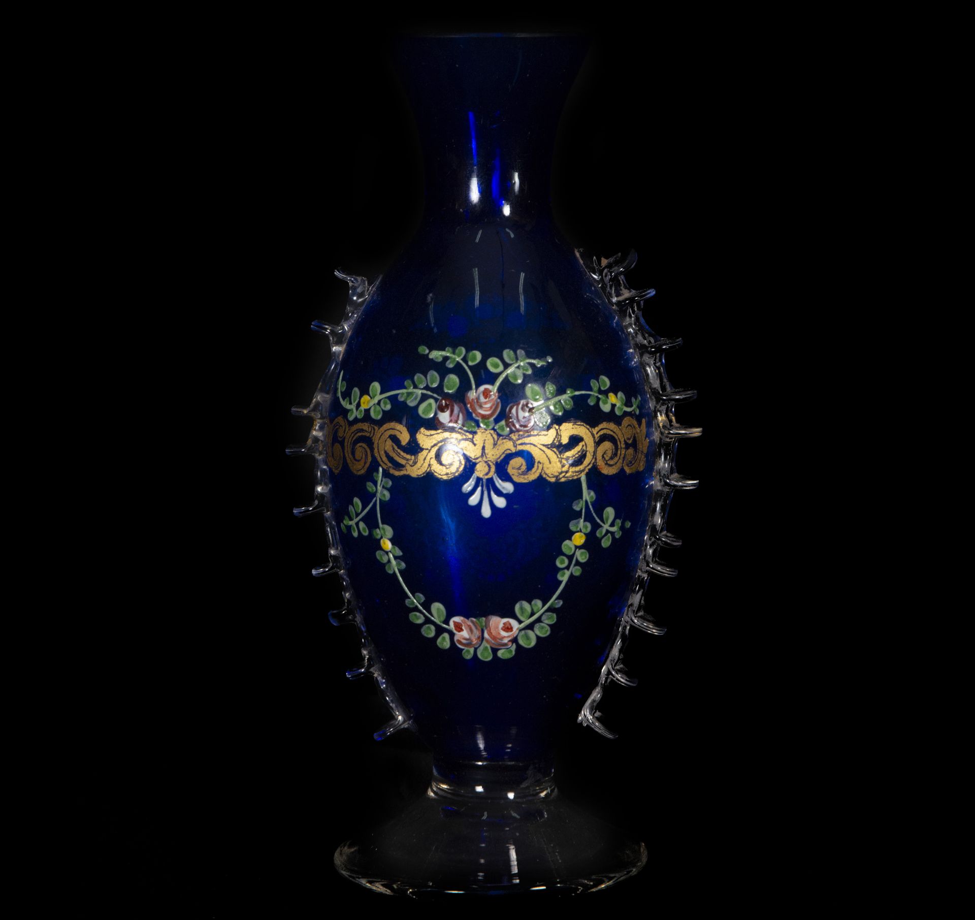 Bohemian glass cup and bottle, 19th century - Image 6 of 6