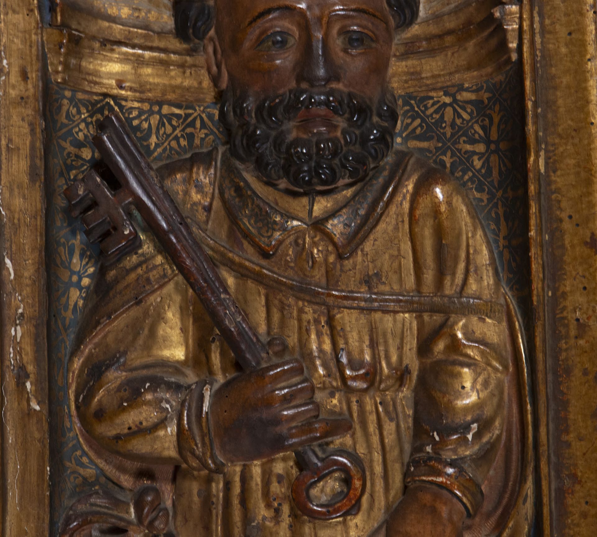 Magnificent Late-Gothic Altar Frontal, Flemish Gothic Master active in the North of Castile in the s - Image 7 of 11