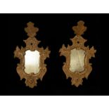Pair of Venetian wall sconces for lamps in the shape of cornucopias, 18th century