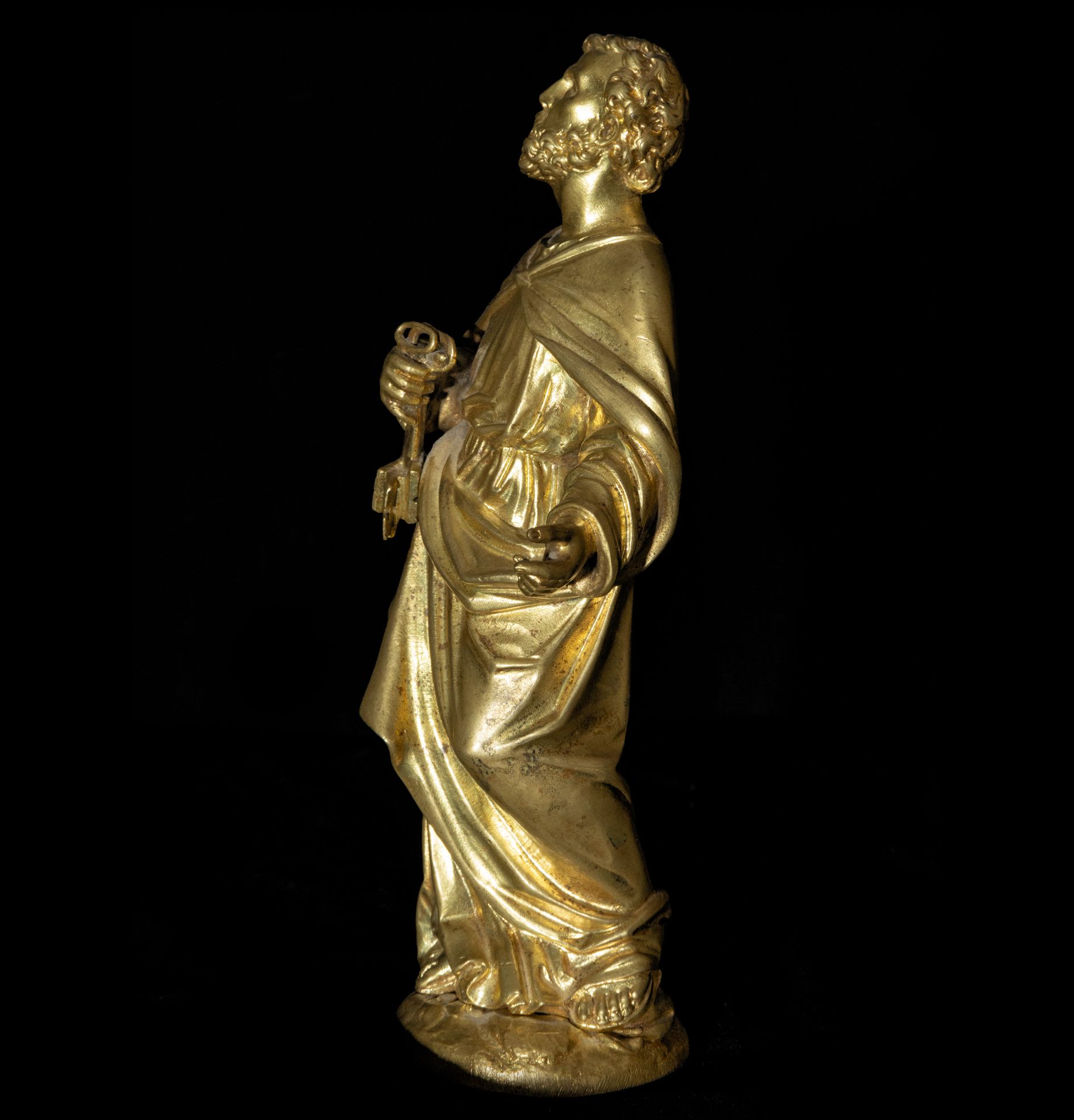 Saint Peter French in gilt bronze, 17th century - Bild 2 aus 4