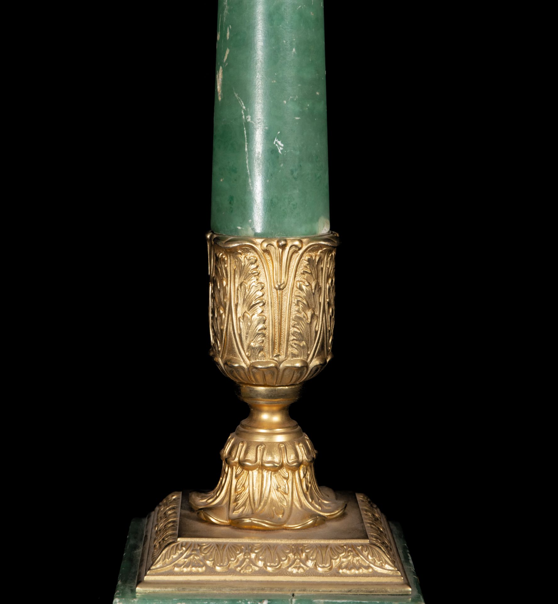 Pair of Empire Lamps in Onyx and mercury-gilded bronze, 19th century - Image 3 of 10