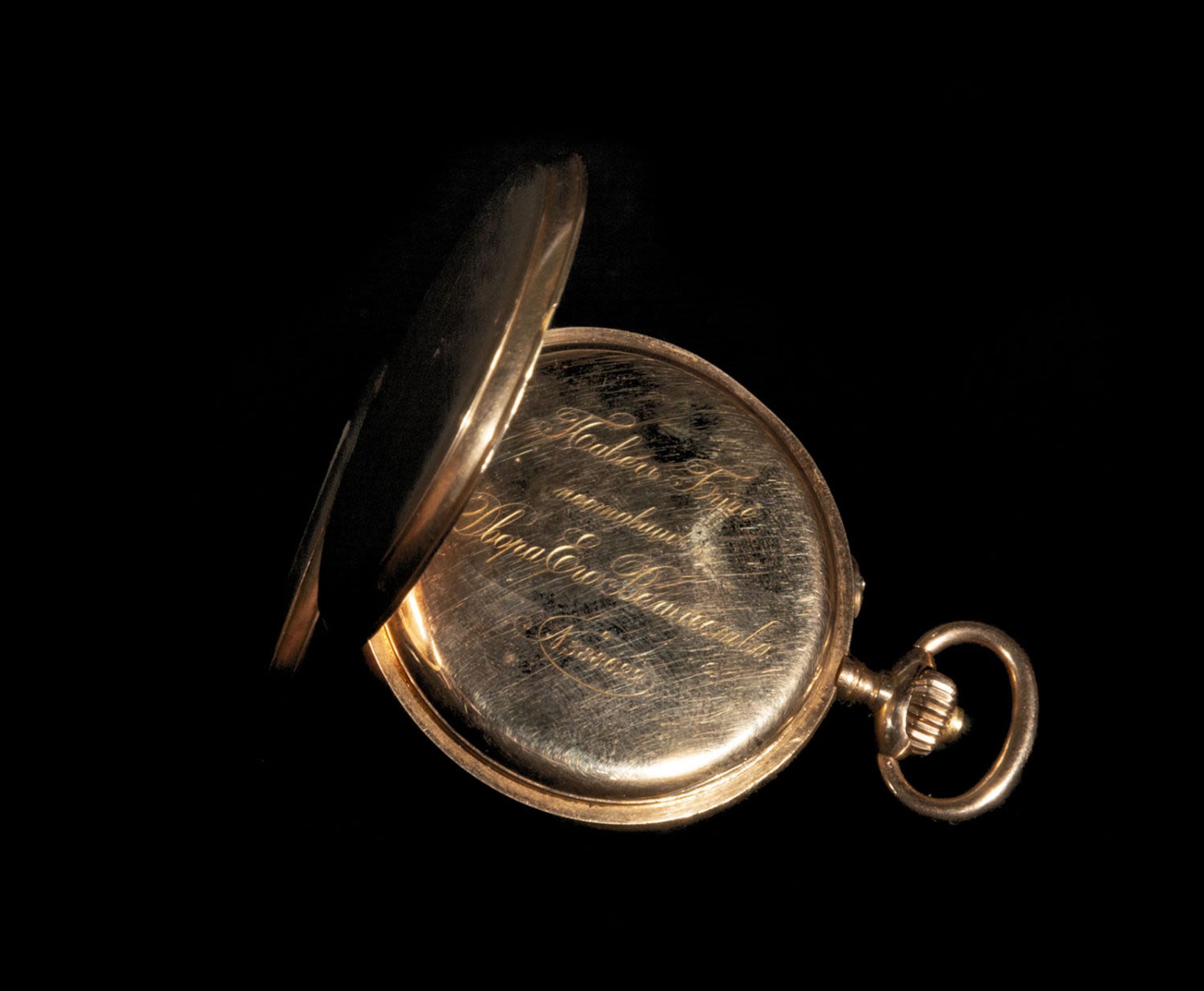 Elegant Paul Buhre/Faber Type pocket watch with 14k gold case from the year 1910-1911, .583 hallmark - Image 3 of 4