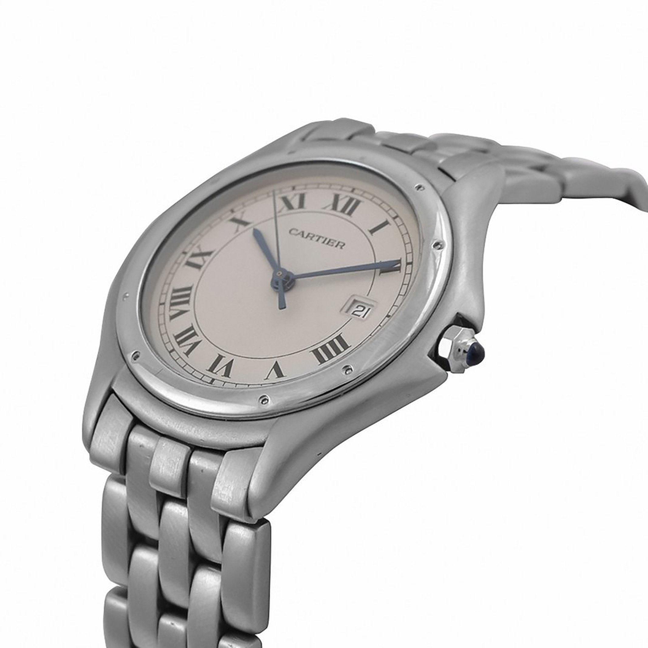 Cartier Cougar cadet wristwatch in steel white dial - Image 2 of 5