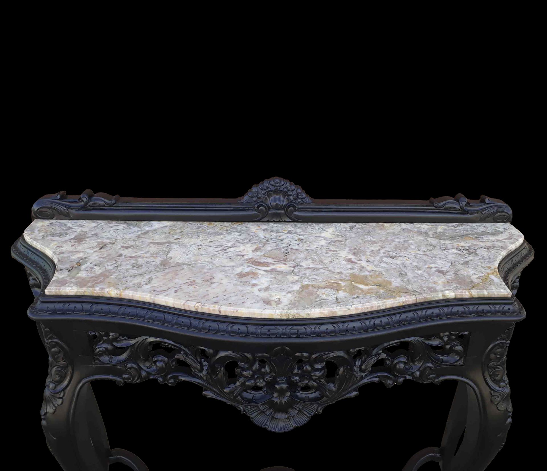 Console in ebonized wood, Napoleon III style, 19th century - Image 2 of 3