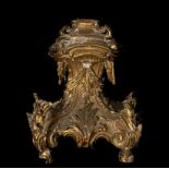 Important Baroque Polychrome Wooden Base from the 18th century