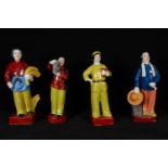 Chinese Workers, lot of 4 Chinese porcelain figures from the period of the Chinese Cultural Revoluti