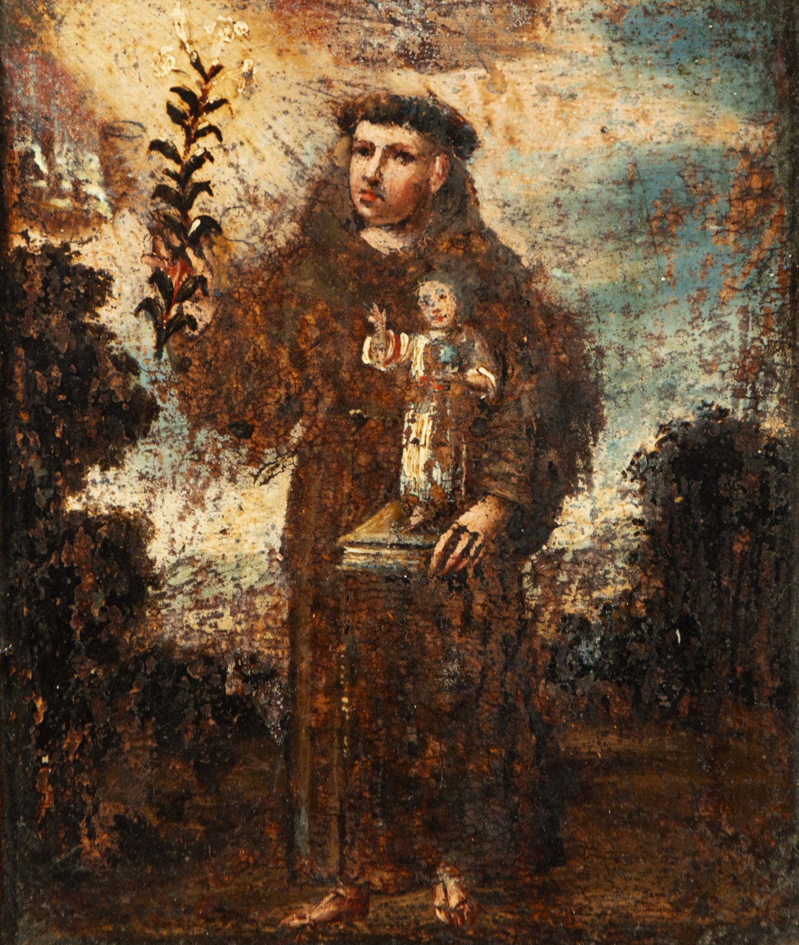 Oil on panel 18th century - Image 2 of 3