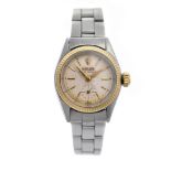 Rolex Oyster Perpetual 6509 vintage steel and gold wristwatch