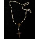 19th century silver filigree rosary