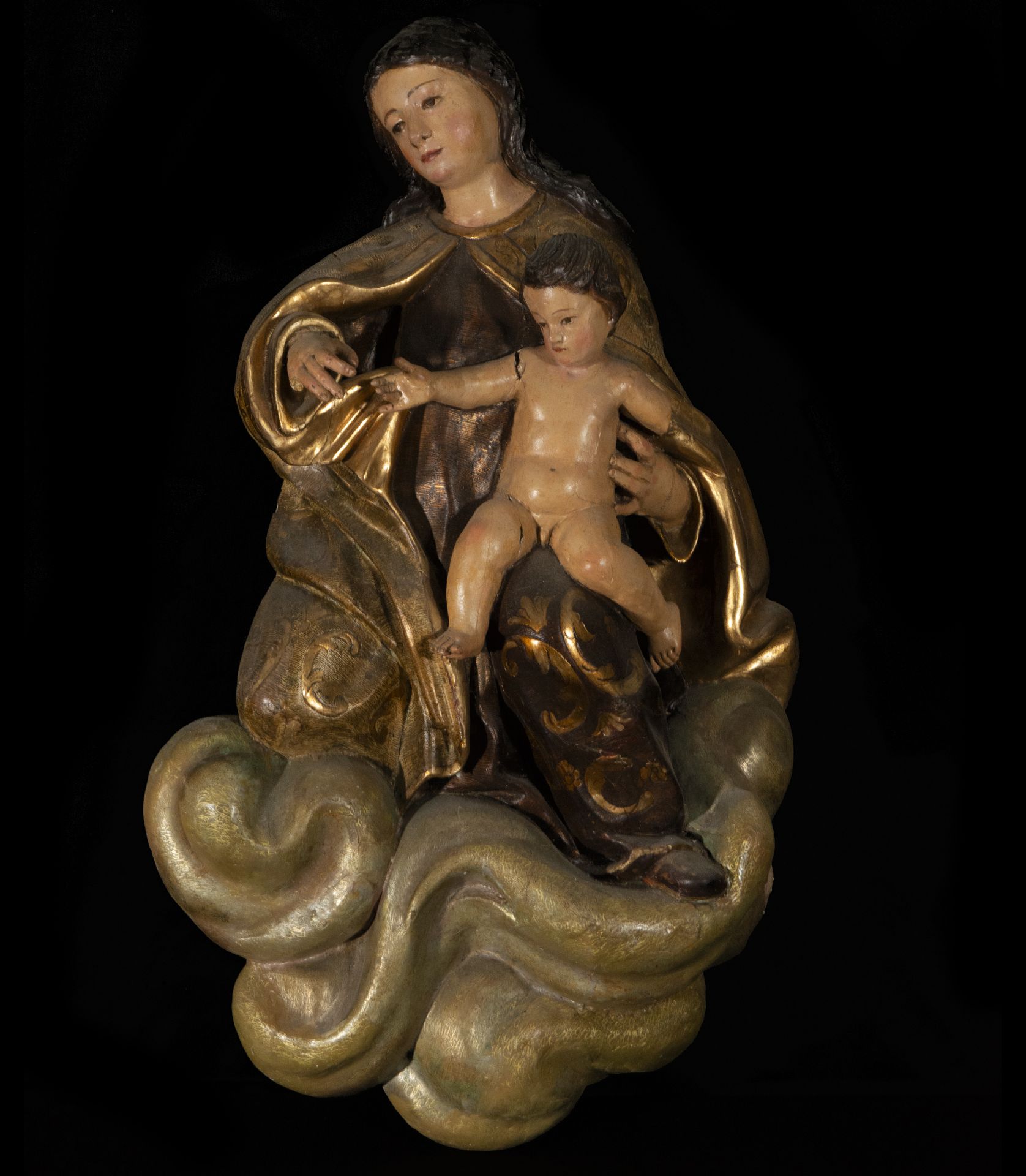 Virgin with Child in carving, Torcuato Ruiz del Peral (Granada, 1708 - ibidem 1773), Granada Baroque