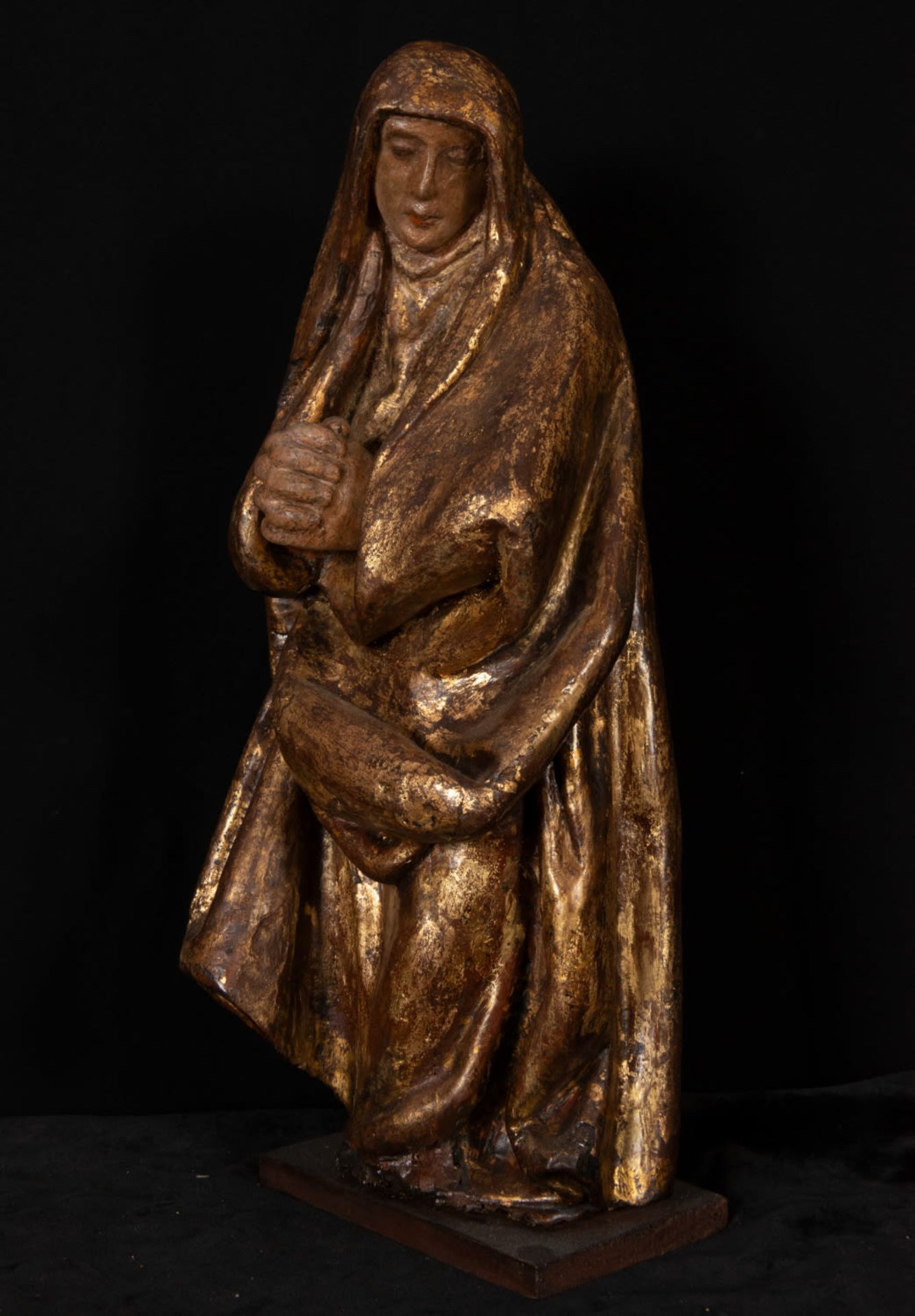 Dolorosa in polychrome wood, Late Gothic school of Bruges, Belgium, 16th century - Image 2 of 4