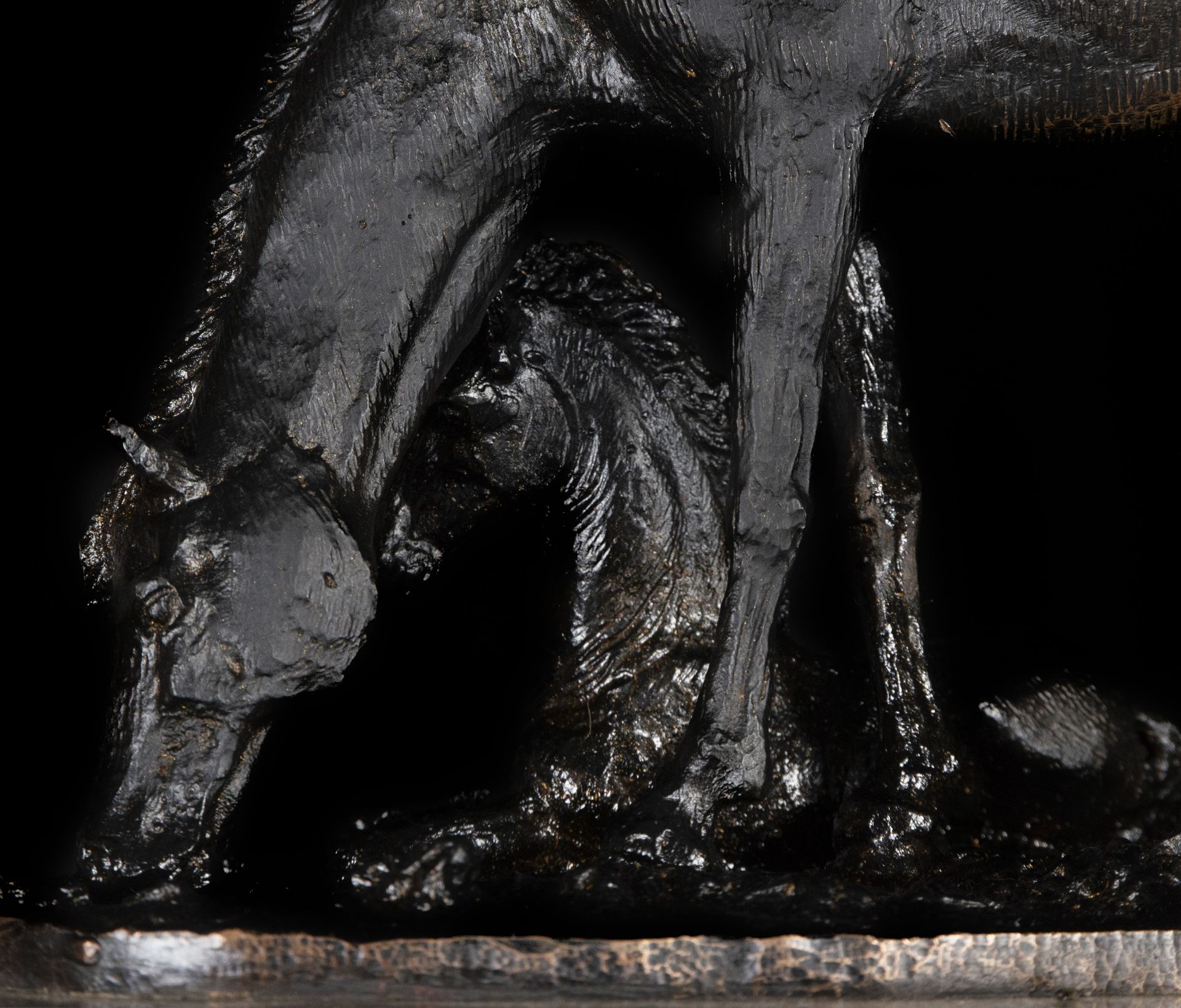Bronze horse with built-in base, European post-impressionist school of the early 20th century - Image 2 of 5