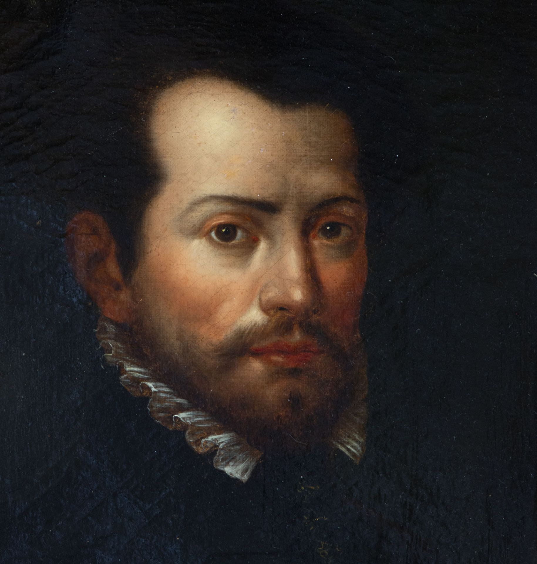Important portrait of a Knight with the Order of Santiago, Spanish Mannerist school by Antonio Moro  - Image 2 of 2