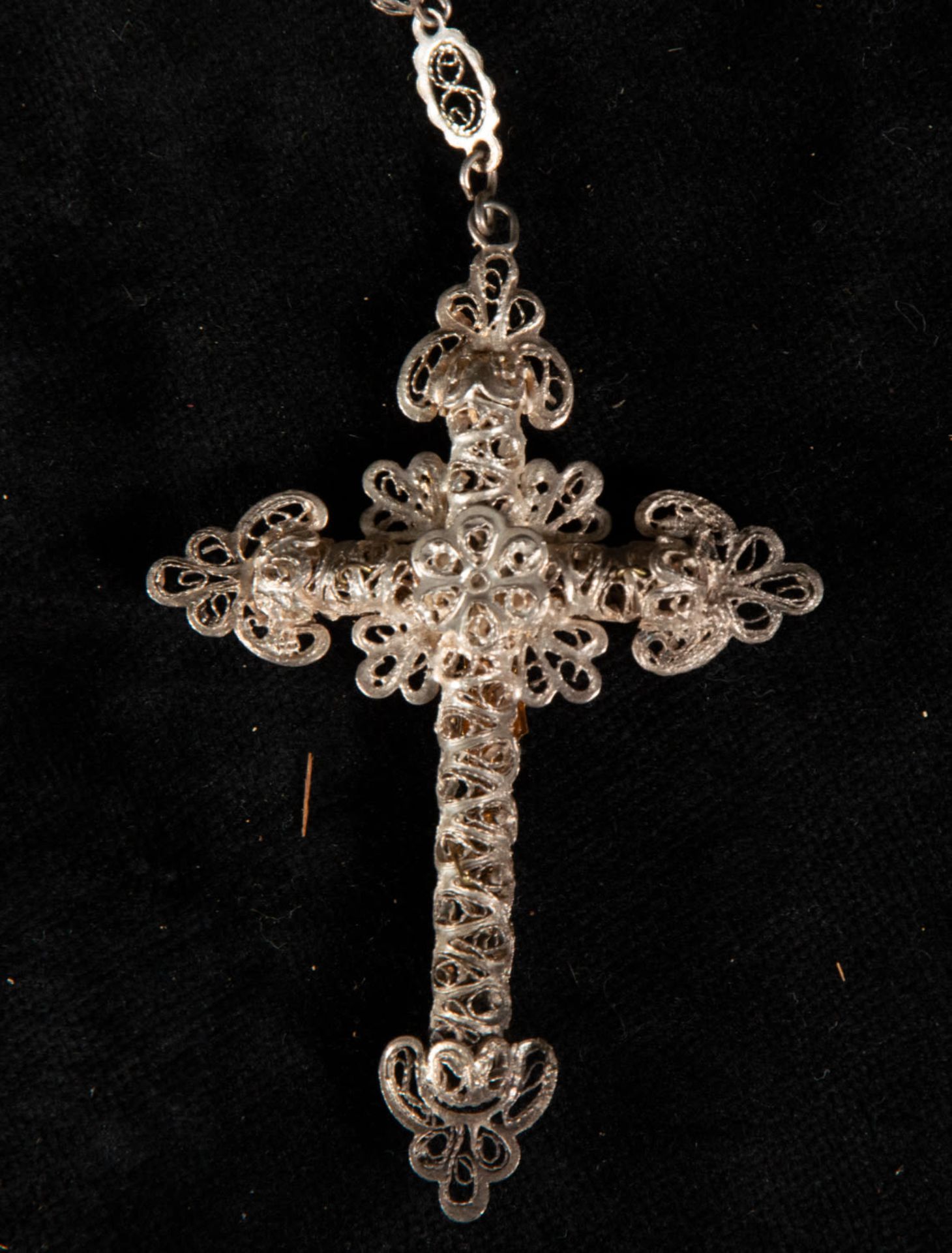 19th century silver filigree rosary - Image 3 of 4
