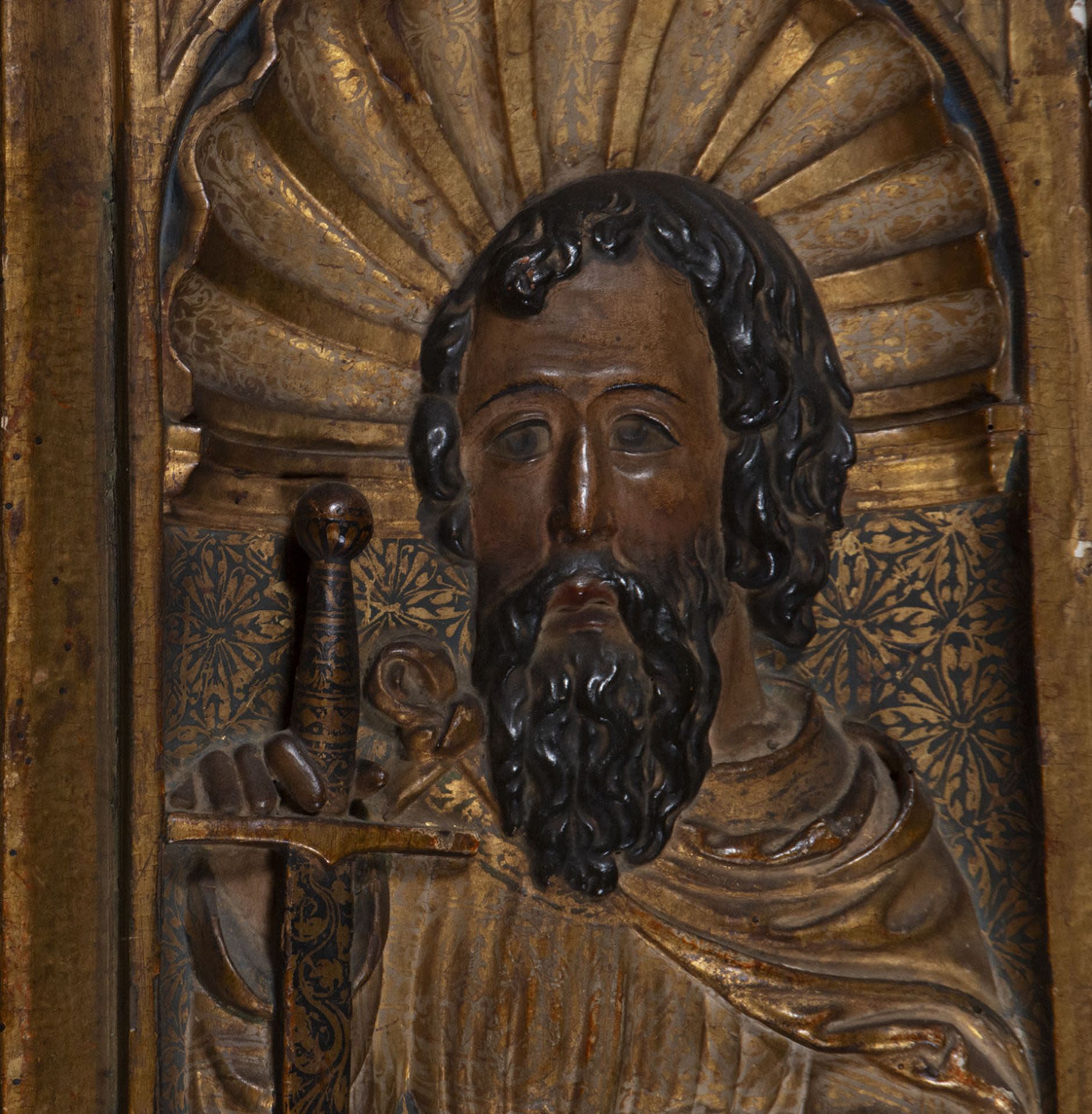 Magnificent Late-Gothic Altar Frontal, Flemish Gothic Master active in the North of Castile in the s - Image 8 of 11