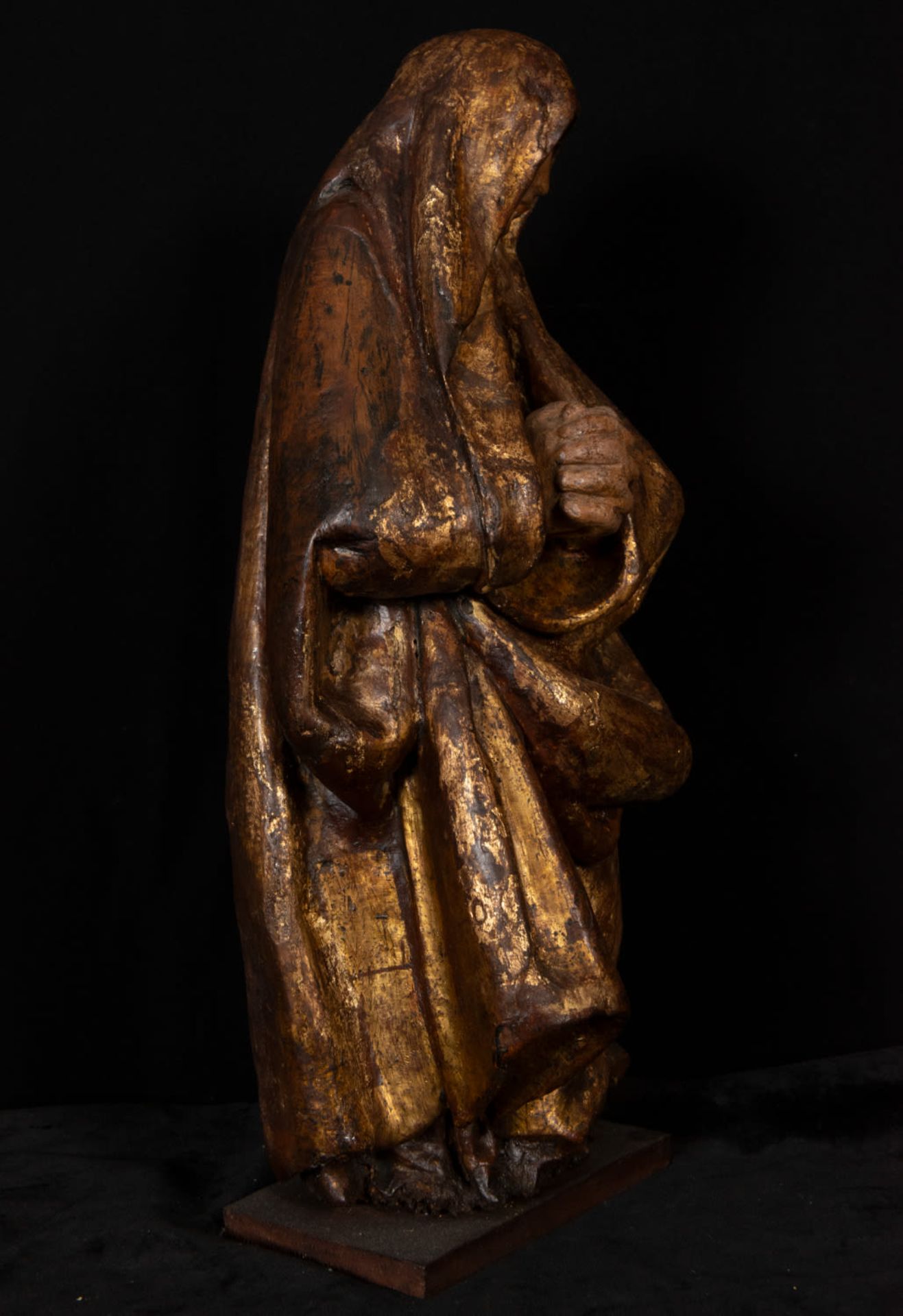 Dolorosa in polychrome wood, Late Gothic school of Bruges, Belgium, 16th century - Image 3 of 4
