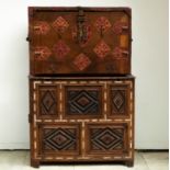 Important Spanish 16th century Renaissance Vargas "Bargueño" type chest cabinet with period table, 1