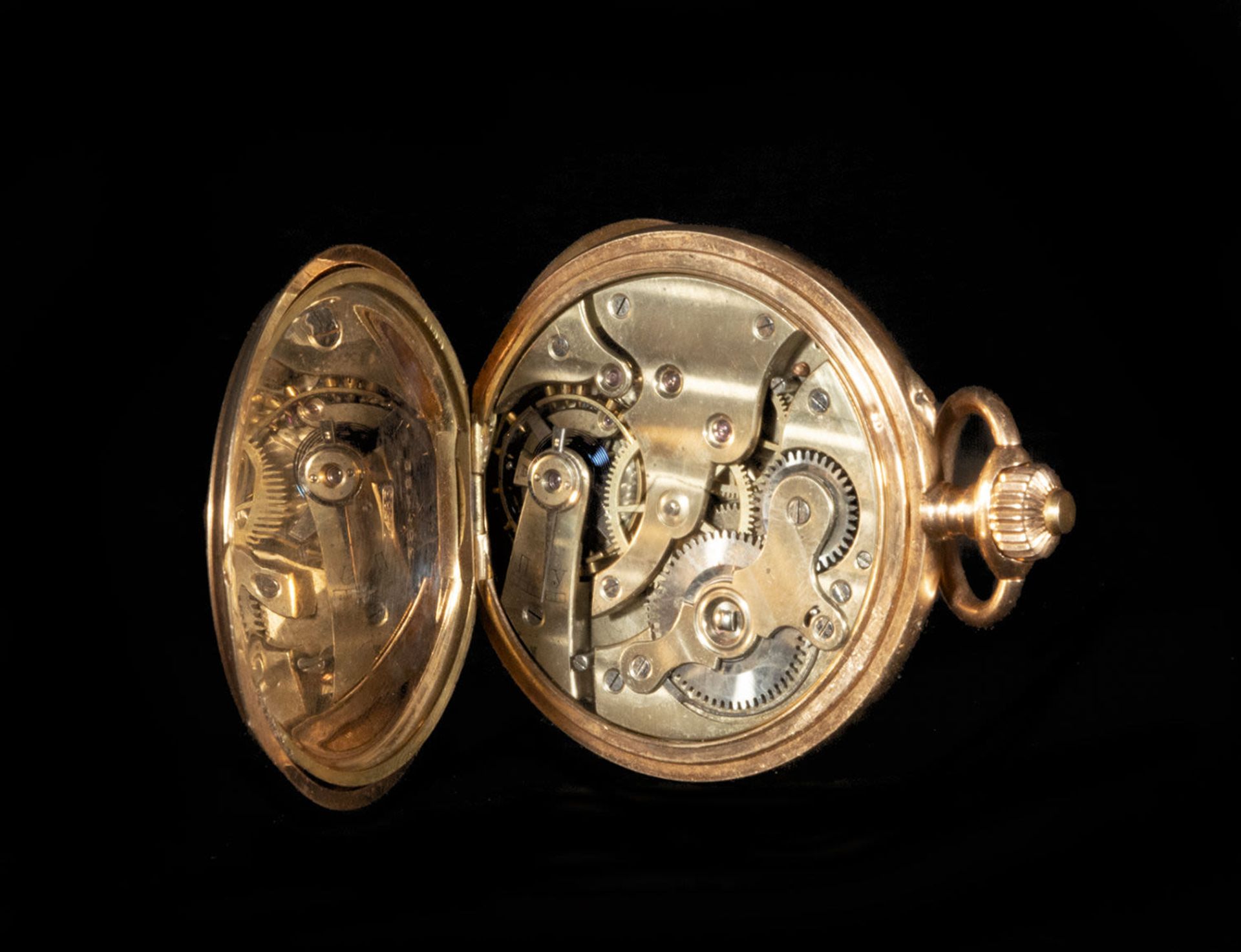 Elegant Paul Buhre/Faber Type pocket watch with 14k gold case from the year 1910-1911, .583 hallmark - Image 4 of 4