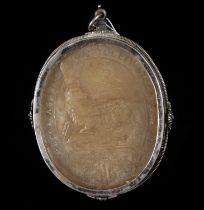 Silver medallion reliquary, 18th century