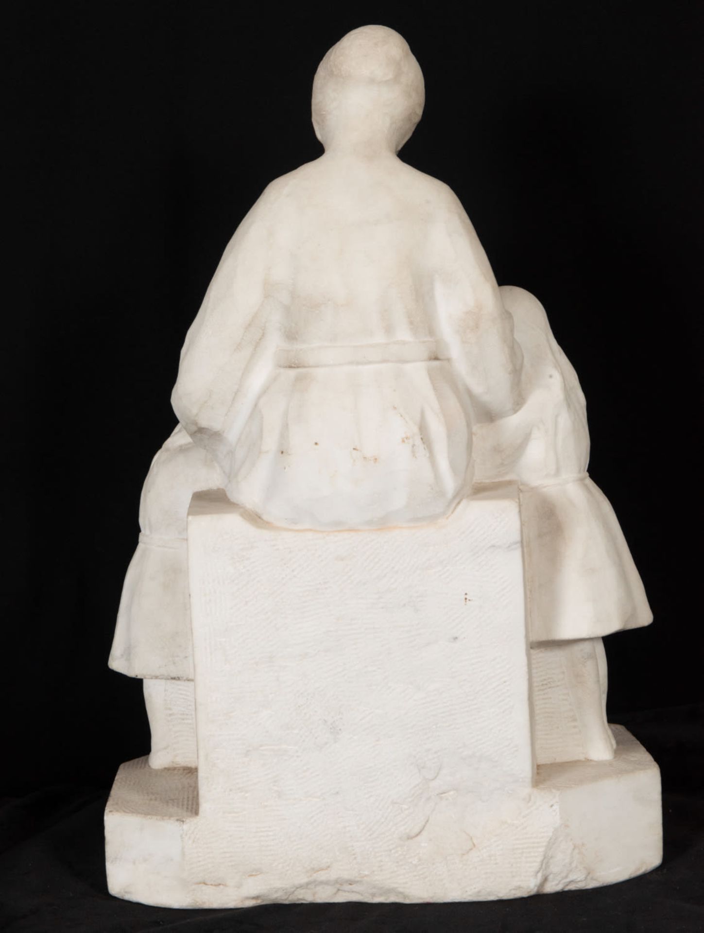 Maternity, study in white marble for a larger work from the circle of Josep Llimona i Bruguera (Barc - Image 4 of 4