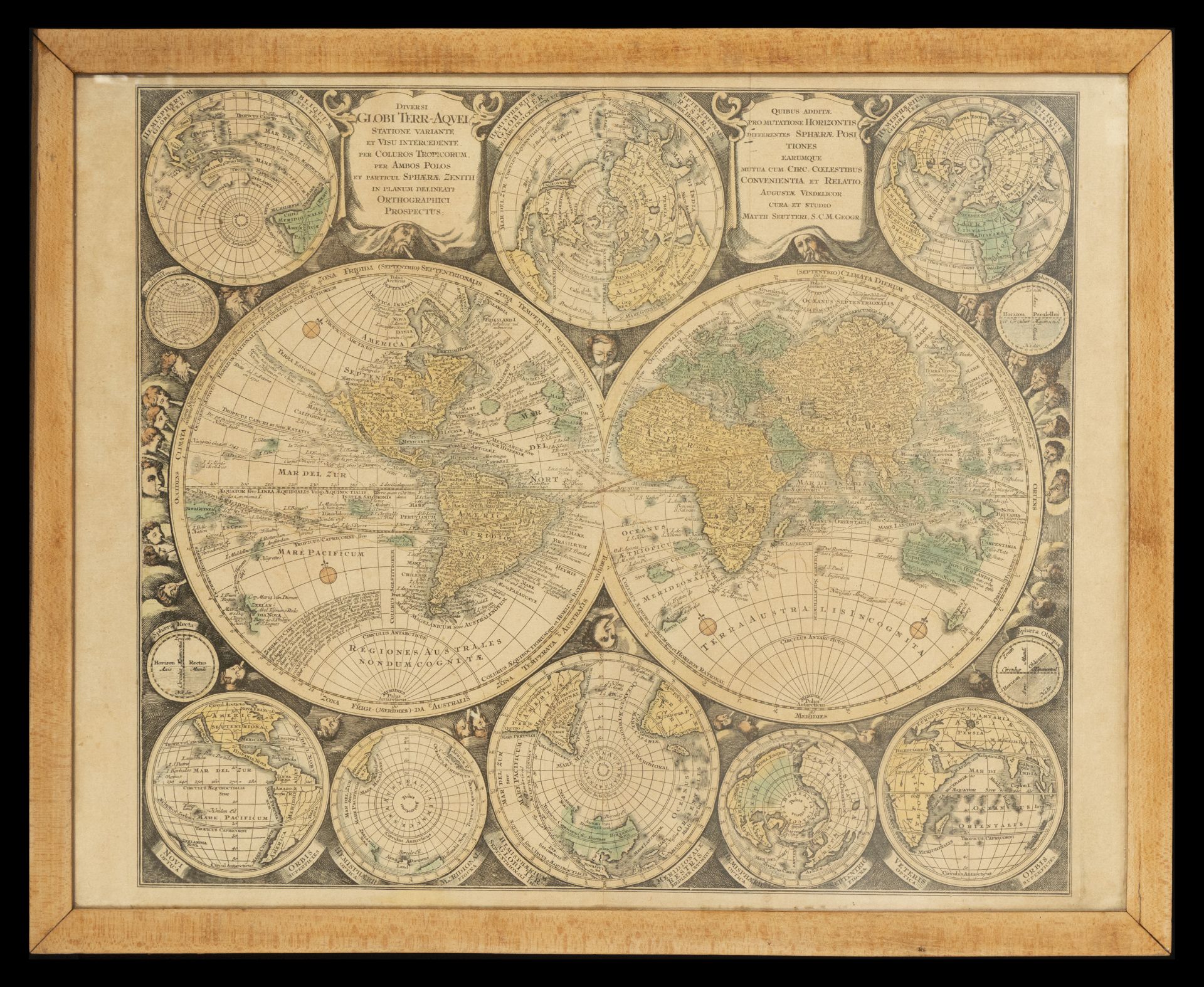 Antique Engraving on paper from the Atlas Mundi from the 18th century