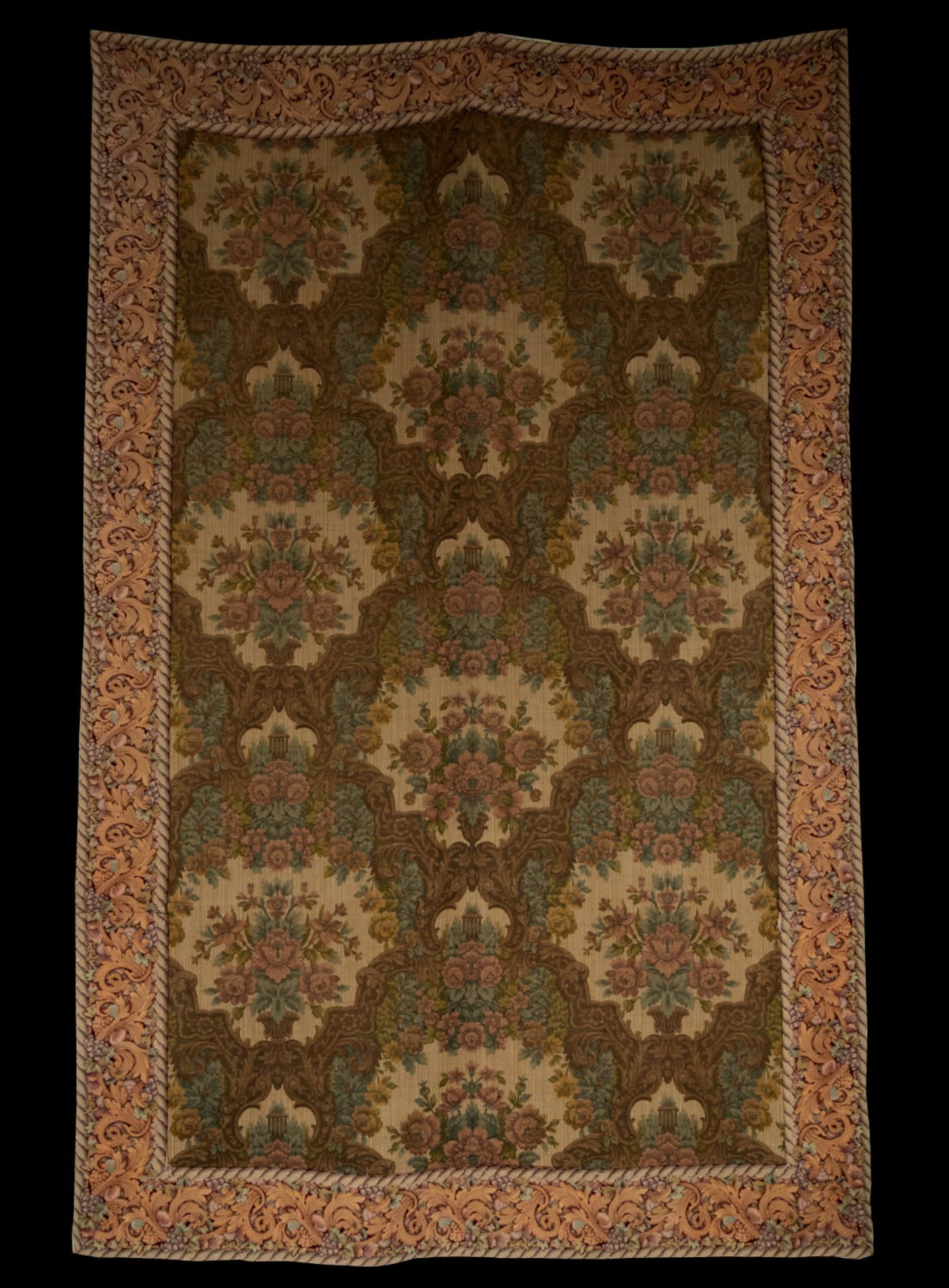 Large French "Verdure" tapestry with baroque style plant motifs, 19th century