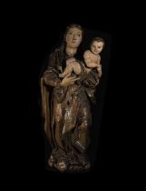 Large Burgundy Renaissance Virgin and Child, 16th century Burgundy French Renaissance school