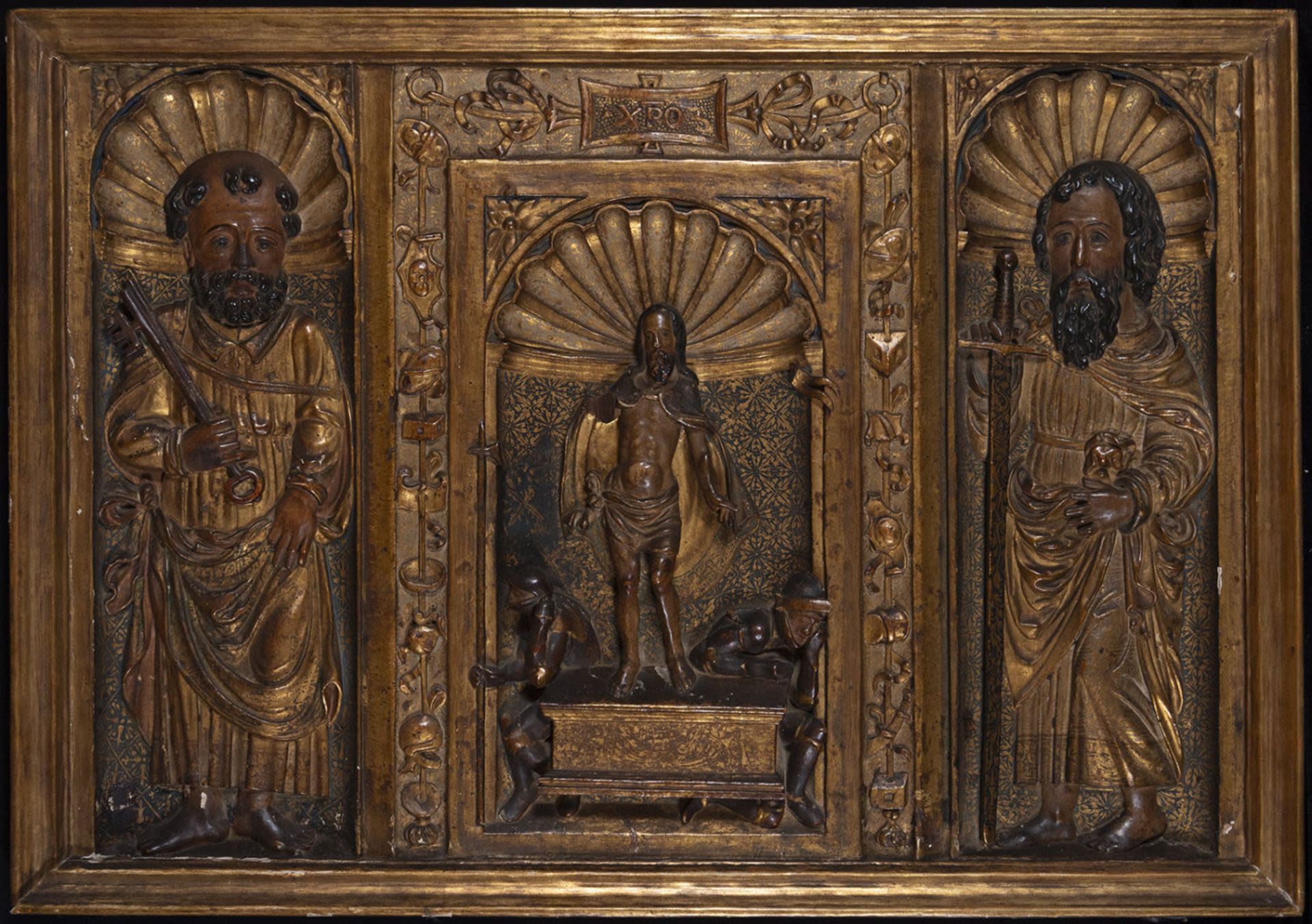 Magnificent Late-Gothic Altar Frontal, Flemish Gothic Master active in the North of Castile in the s - Image 2 of 11