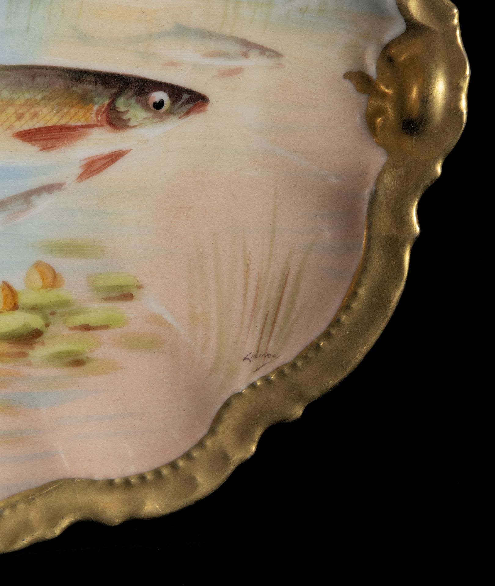 19th Century Limoges Porcelain Fish Dinnerware Set by the Count of Artois, 19th Century - Image 5 of 12