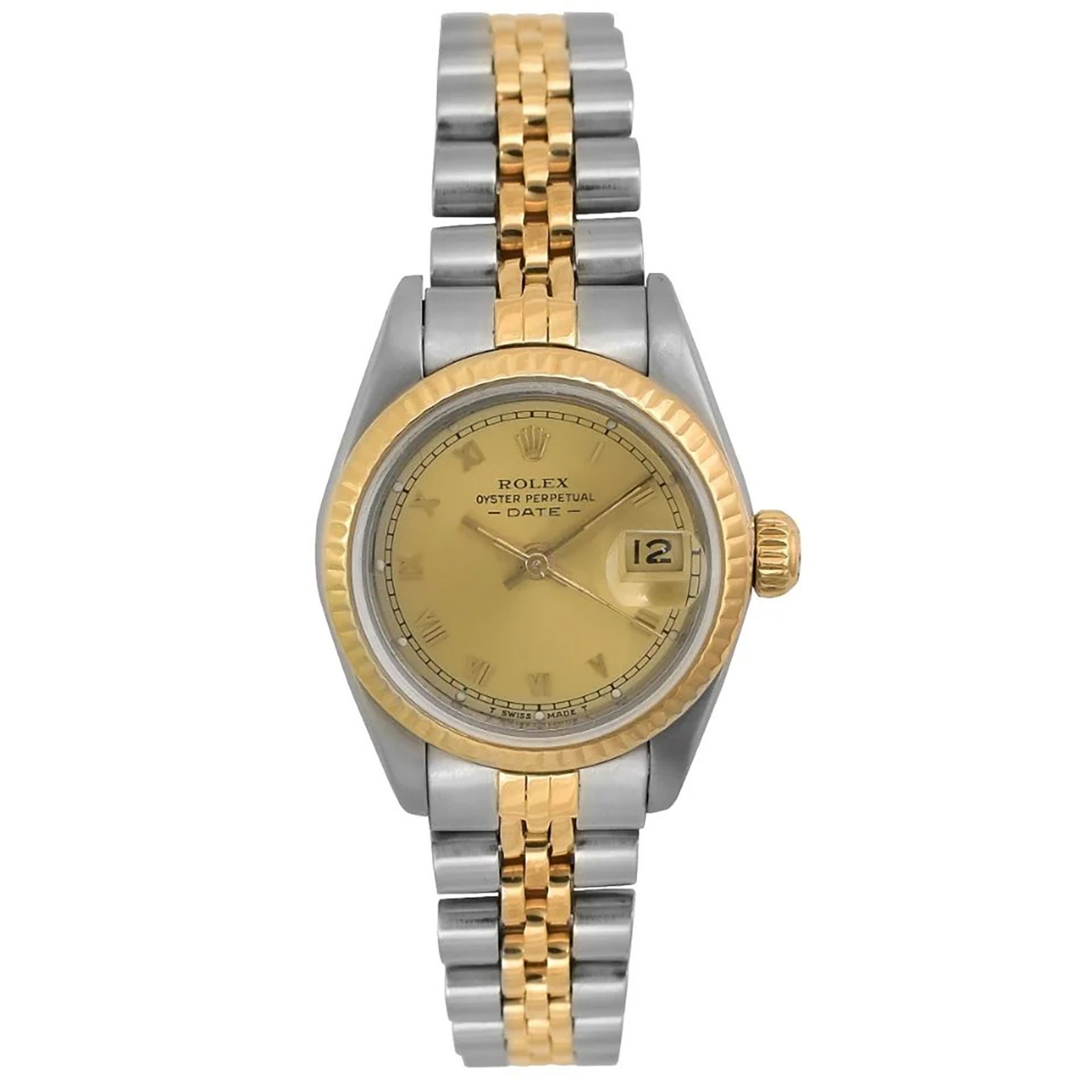 Vintage Rolex Lady Date wristwatch in steel and gold