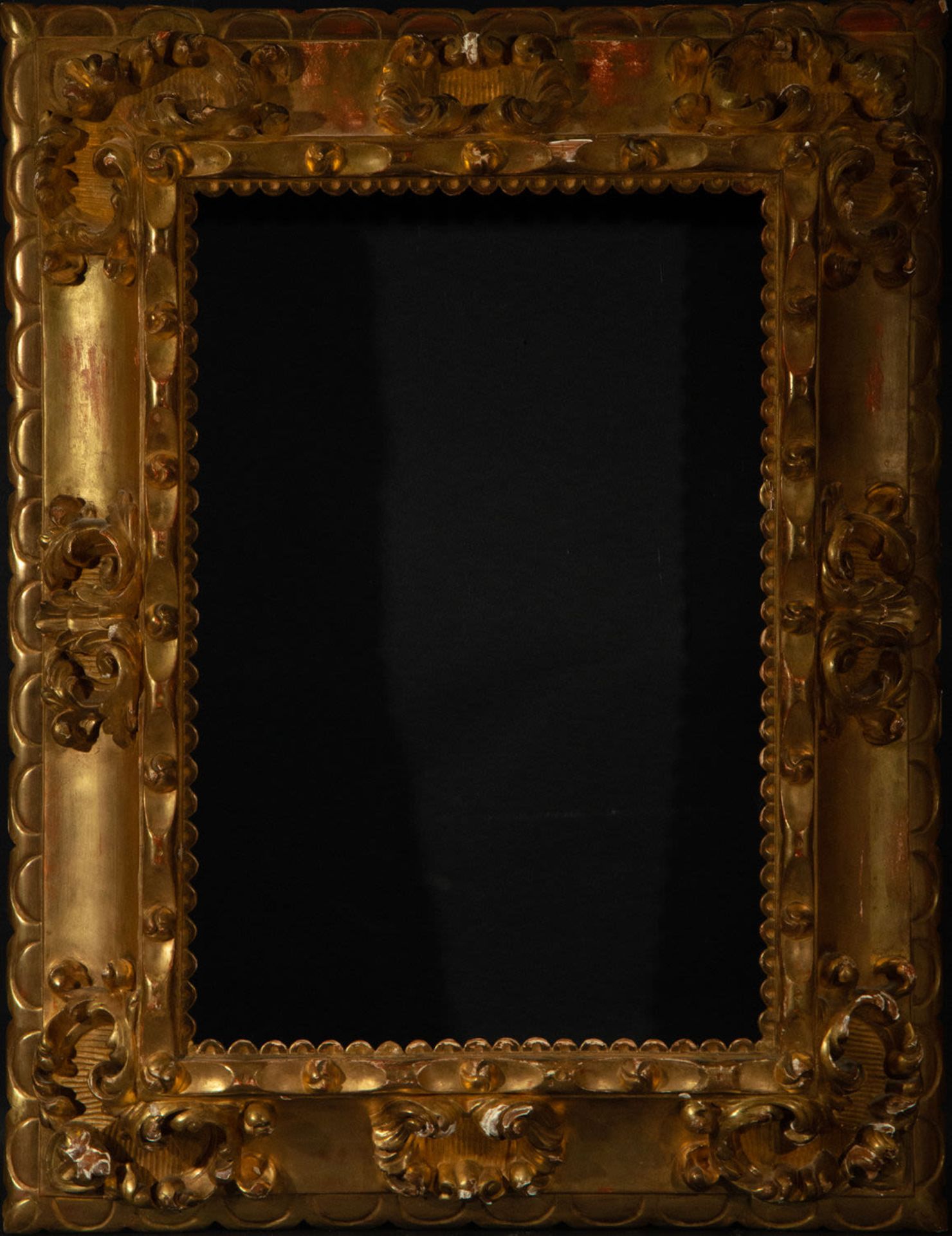 Baroque style frame in gilded wood, 19th century