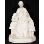 Maternity, study in white marble for a larger work from the circle of Josep Llimona i Bruguera (Barc