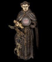 Portuguese colonial reliquary with figure of Saint Anthony with the Child, 17th century