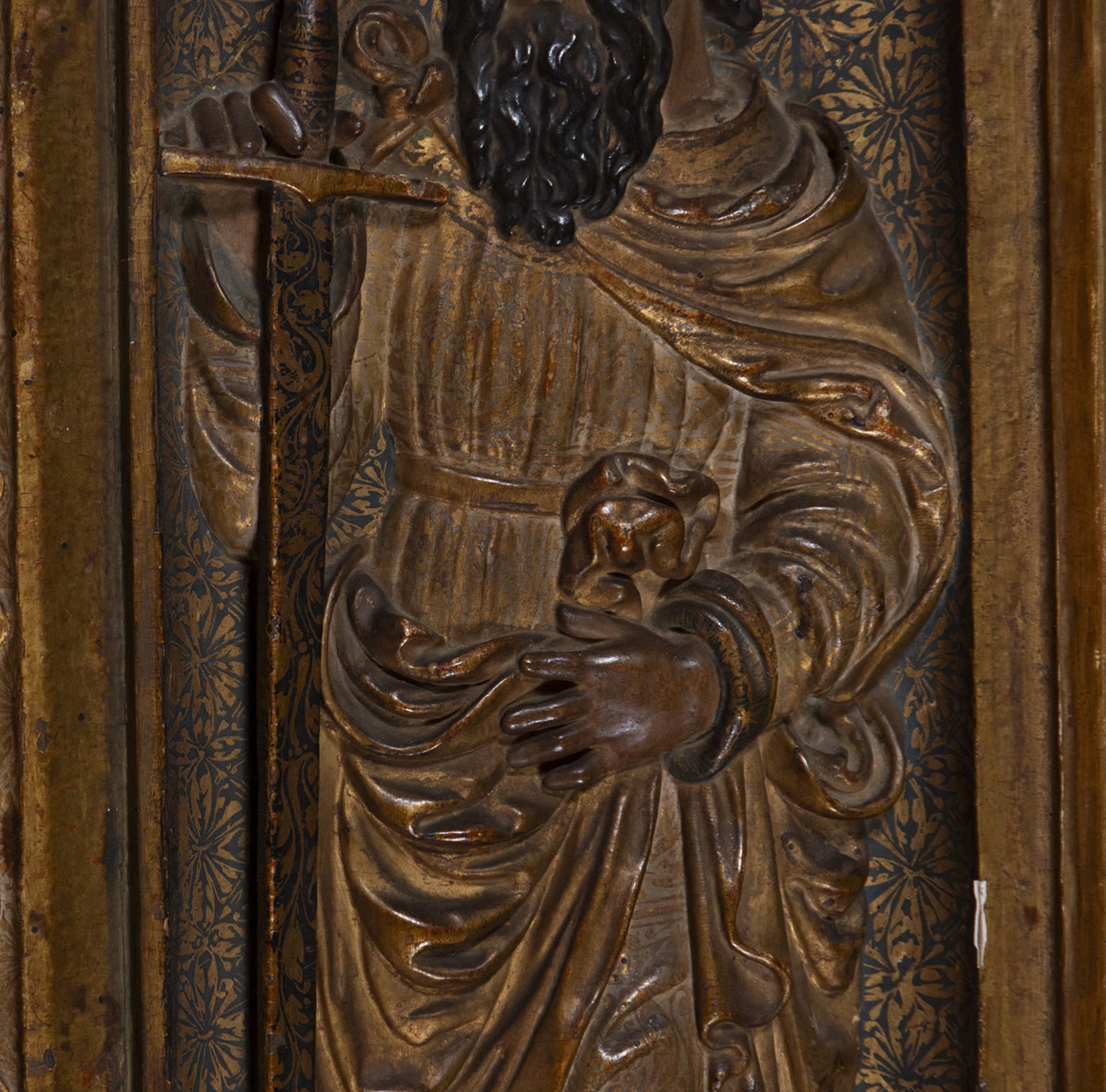 Magnificent Late-Gothic Altar Frontal, Flemish Gothic Master active in the North of Castile in the s - Image 9 of 11