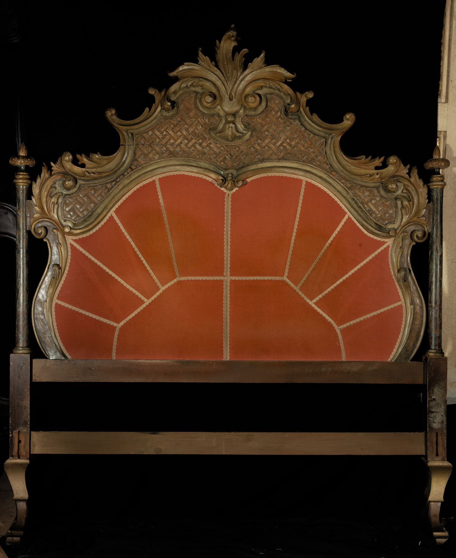 19th century Rococo style bed set and two armchairs - Image 3 of 11