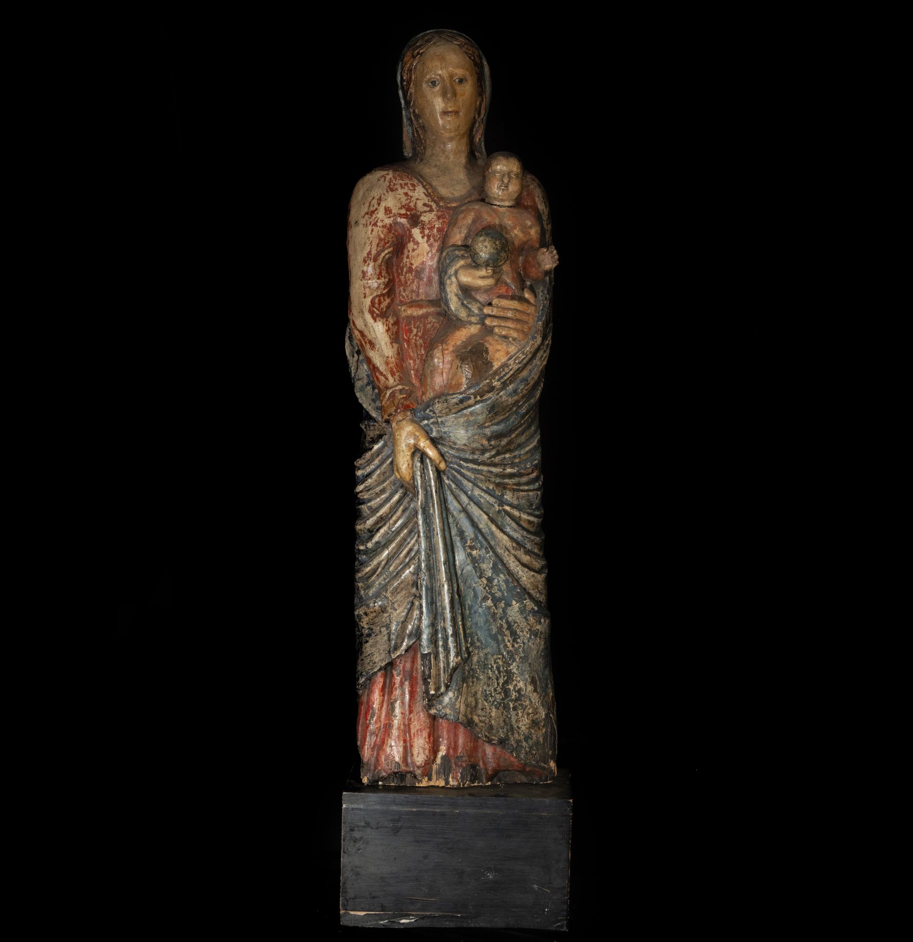 Magnificent 13th century Late Romanesque Virgin from Northern Italy, possibly Lombardy