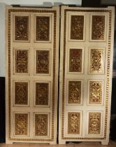 Pair of screen elements, 18th century, Portuguese school in polychrome wood