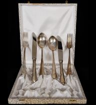 Picnic cutlery in 925 sterling silver, 19th century